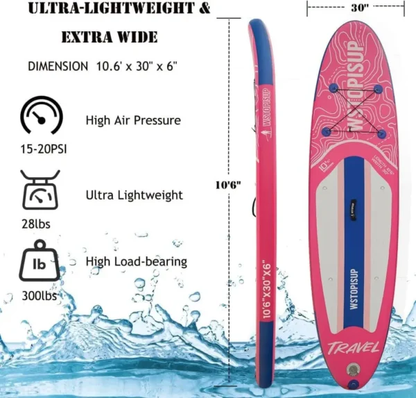 Pripučiama irklentė 335 cm, rožinė. SUPX116 - Image 6