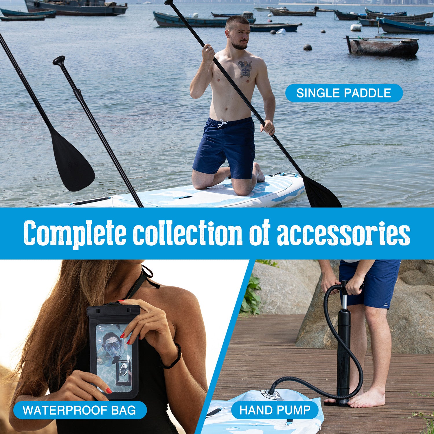 Pripučiama irklentė 320 cm, mėlyna. SUPX118 - Image 5