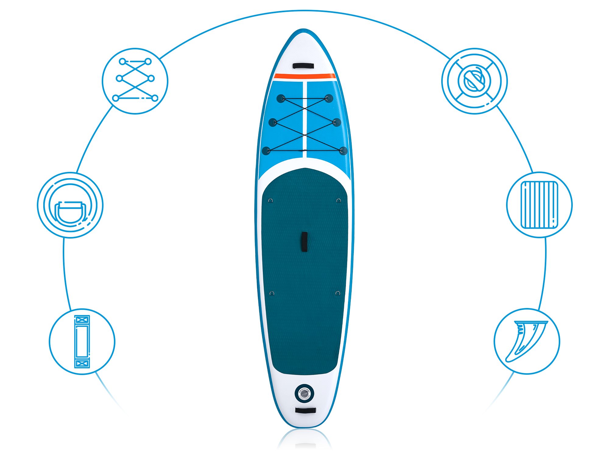 Pripučiama irklentė 320 cm, mėlyna. SUPX118 - Image 3